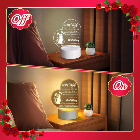 To My Wife I Love you Night Light from Husband